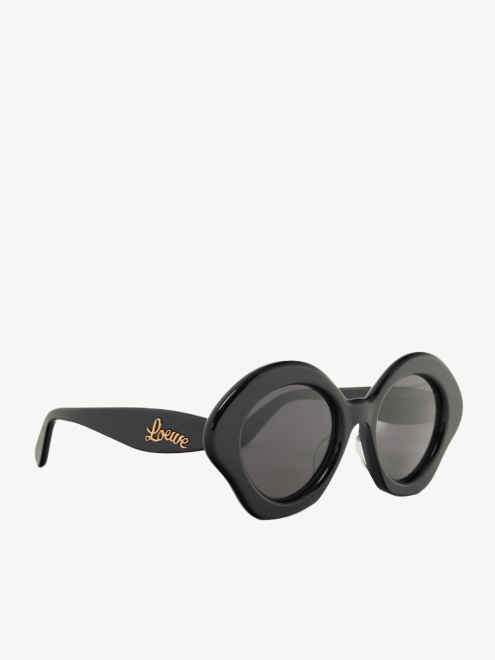 Loewe LW40125U Black & Smoke Logo-Temple Cat-Eye Sunglasses